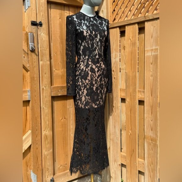 🆕 BRONX & BANCO 🧿 NWOT Colette Noir Black Lace Gown, Sz XS US 2 - Picture 10 of 16
